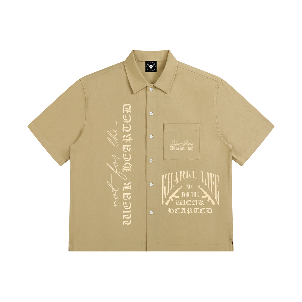 KHARKU LIFE V2 | RISENRETRO | Unisex Boxy Patch Pocket Short Sleeve Shirt
