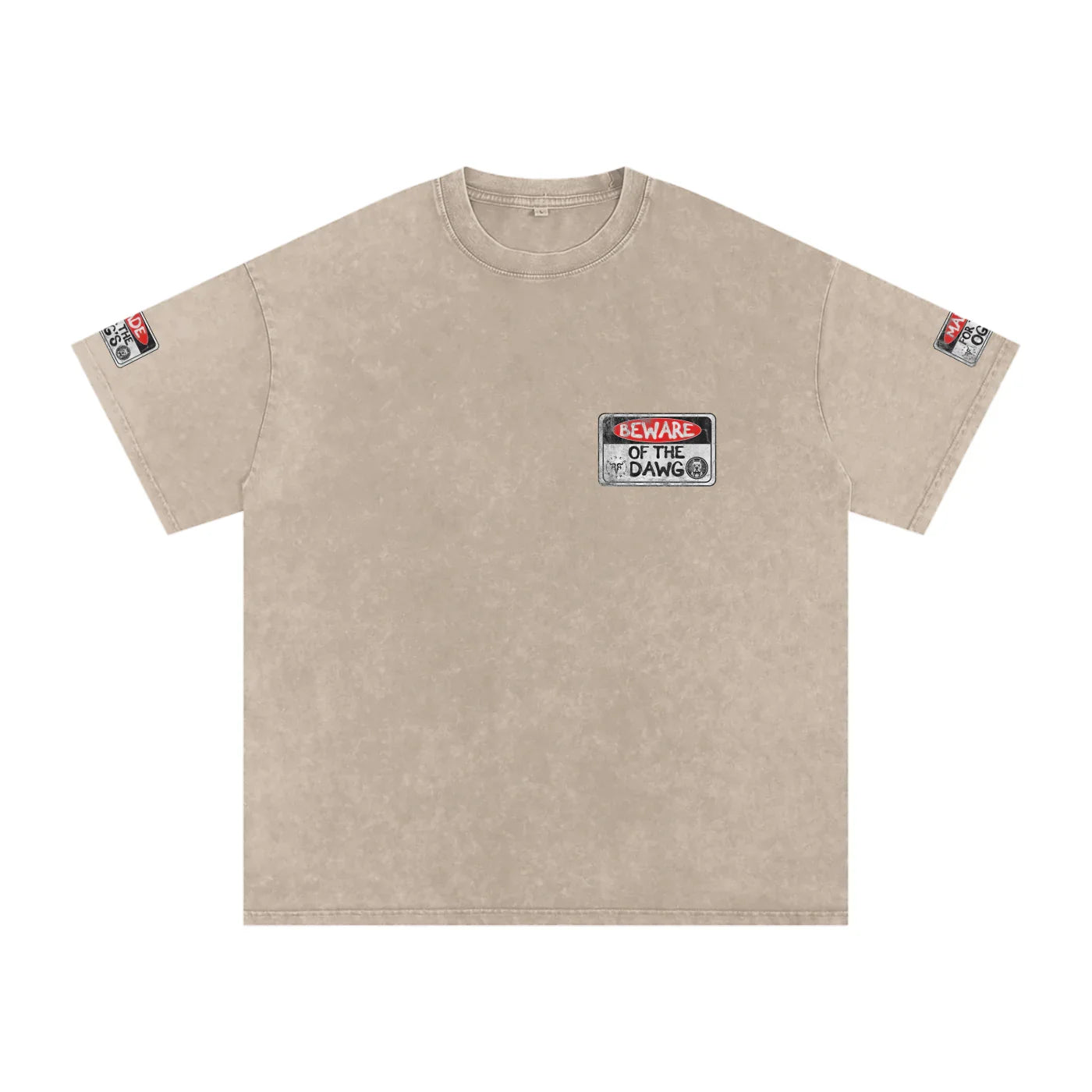 Beware of the Dawg Washed Oversized Cotton T-Shirt