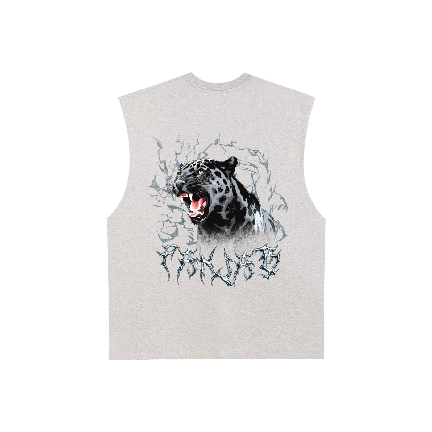 PANJAB Y2K PANTHER x Risen Retro Raw Edge Cotton Tank Top