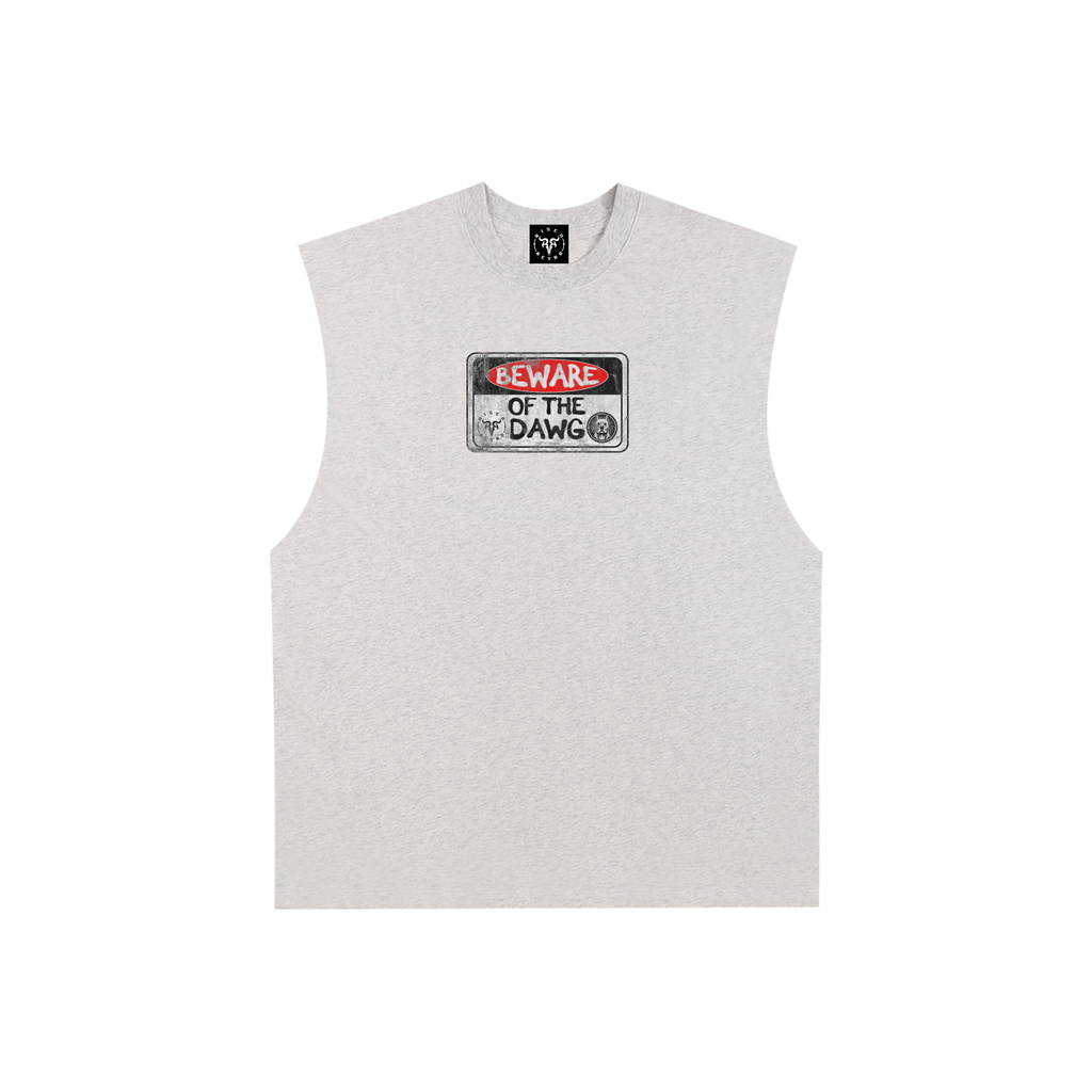 Beware of the Dawg | RisenRetro | Raw Edge Cotton Tank Top