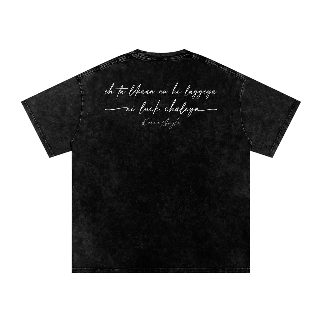 Karan Aujla Dream Tee v2 X RisenRetro Washed Oversized Cotton T-Shirt