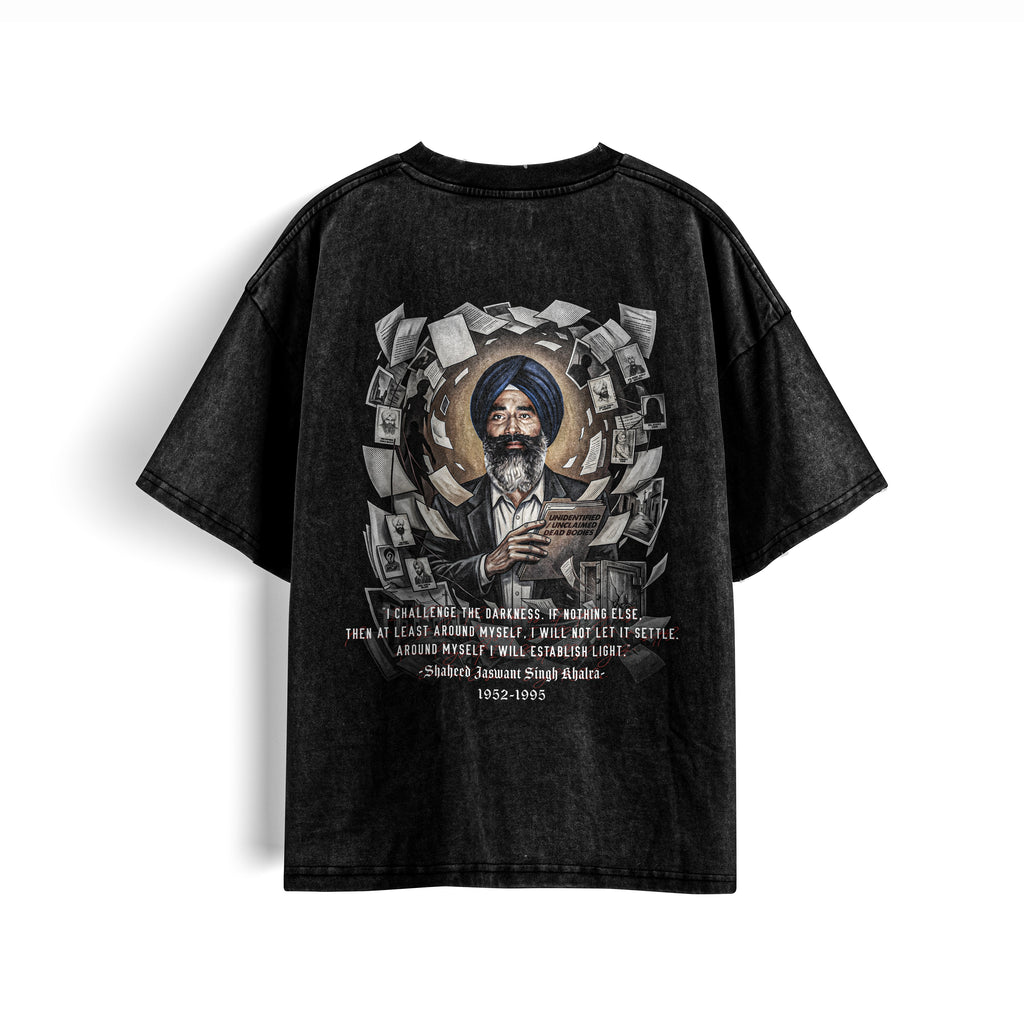 JASWANT SINGH KHALRA Washed Oversized Cotton T-Shirt