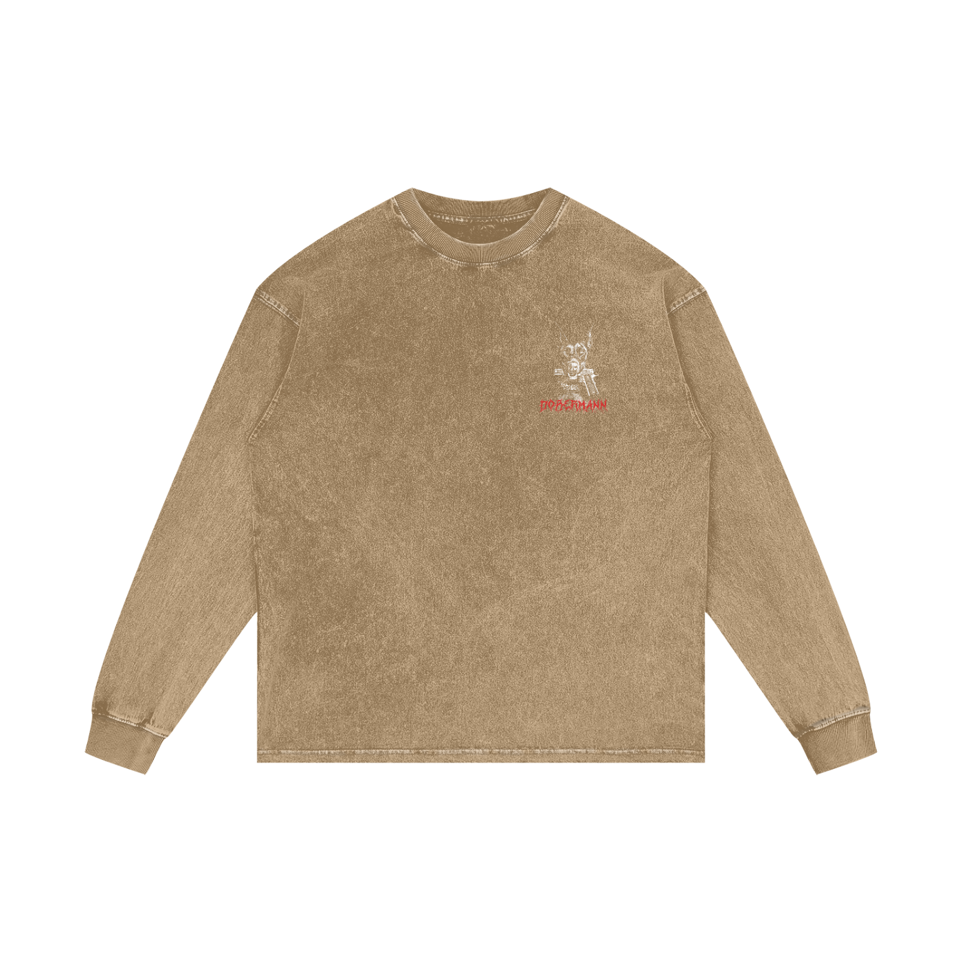 Dobermann X RisenRetro Acid Wash Oversize Long Sleeve T-Shirt