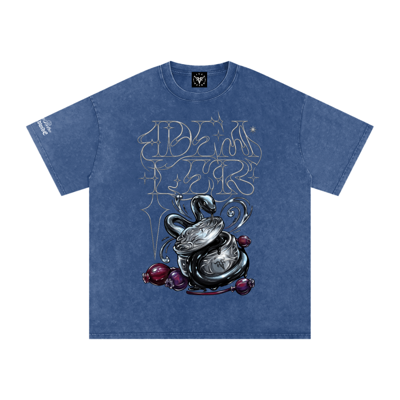DEALER x RISEN RETRO Snow Washed Oversized Cotton T-Shirt