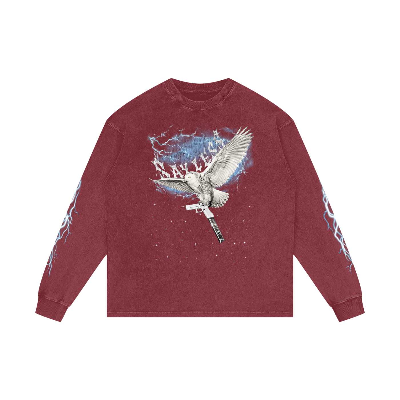 SAYLESS X RisenRetro Acid Wash Oversize Long Sleeve T-Shirt