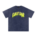 Courage Over Comfort Neon X Risen Retro Snow Washed Oversized Cotton T-Shirt