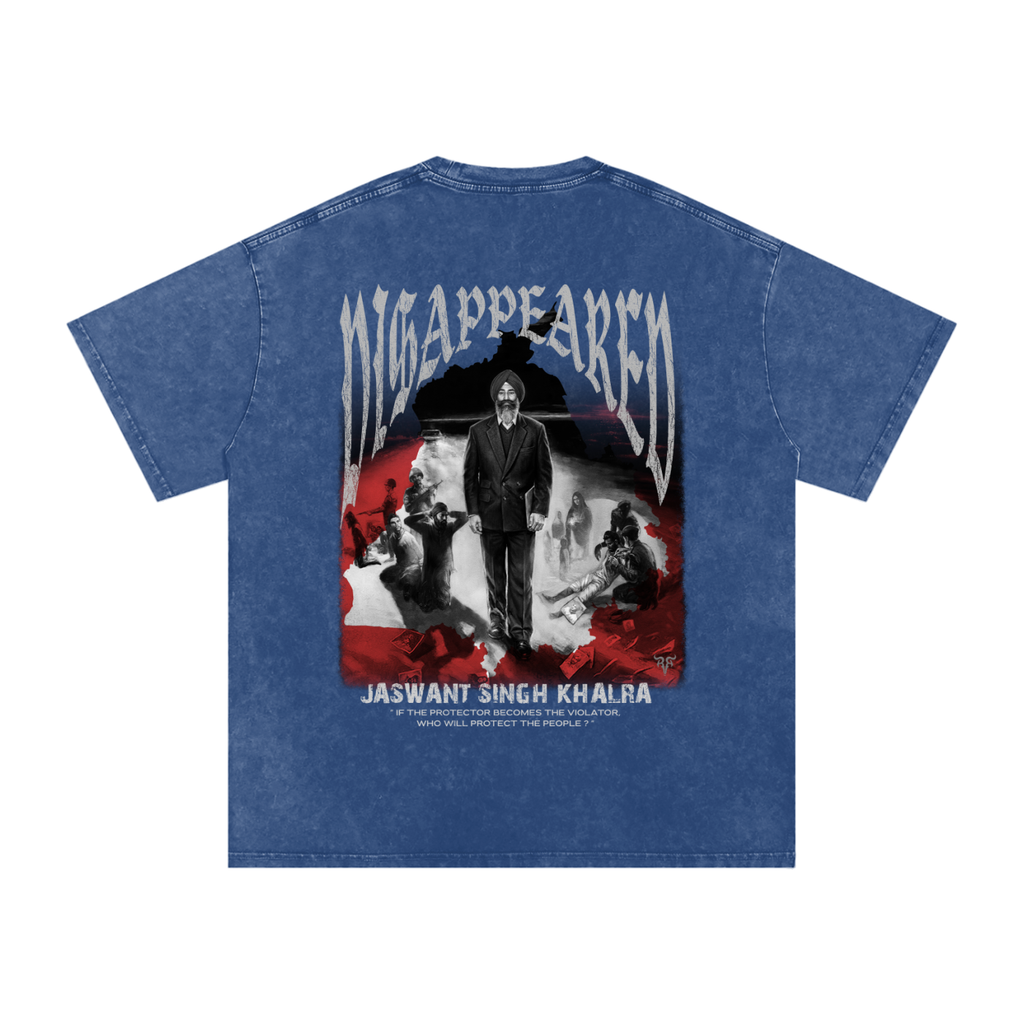 JASWANT SINGH KHALRA DISAPPEARED X  Washed Oversized T-Shirt