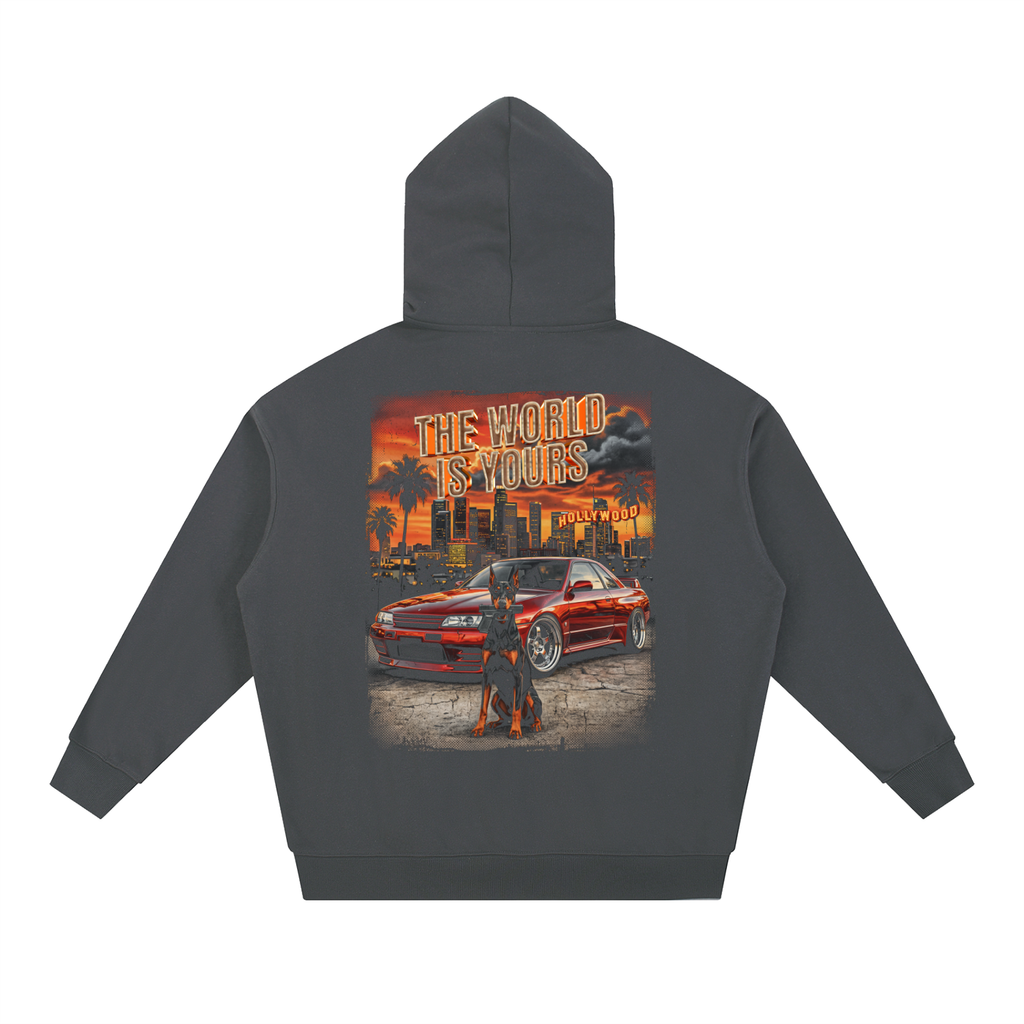 THE WORLD IS YOURS X RISENRETRO Essential Heavyweight Hoodie