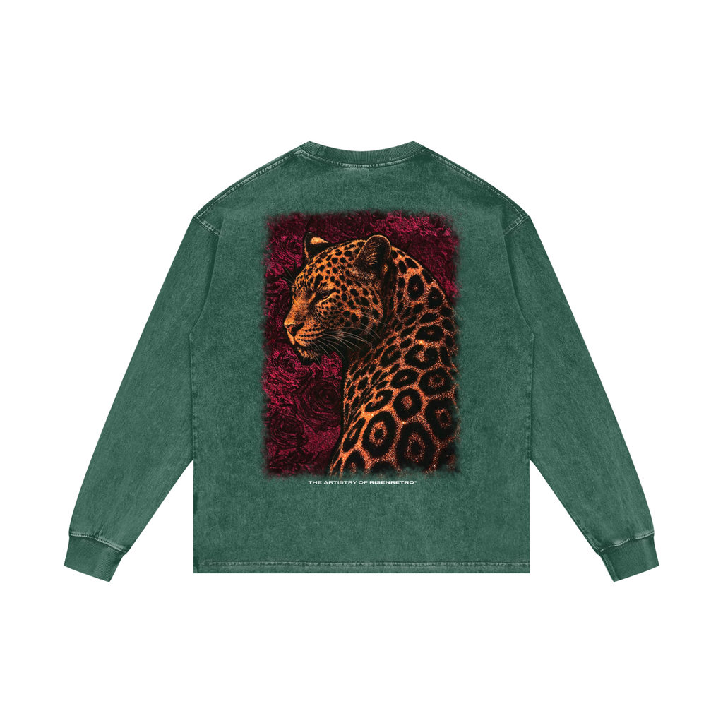 SAVAGE BLOOM | RISENRETRO | Acid Wash Oversize Long Sleeve T-Shirt