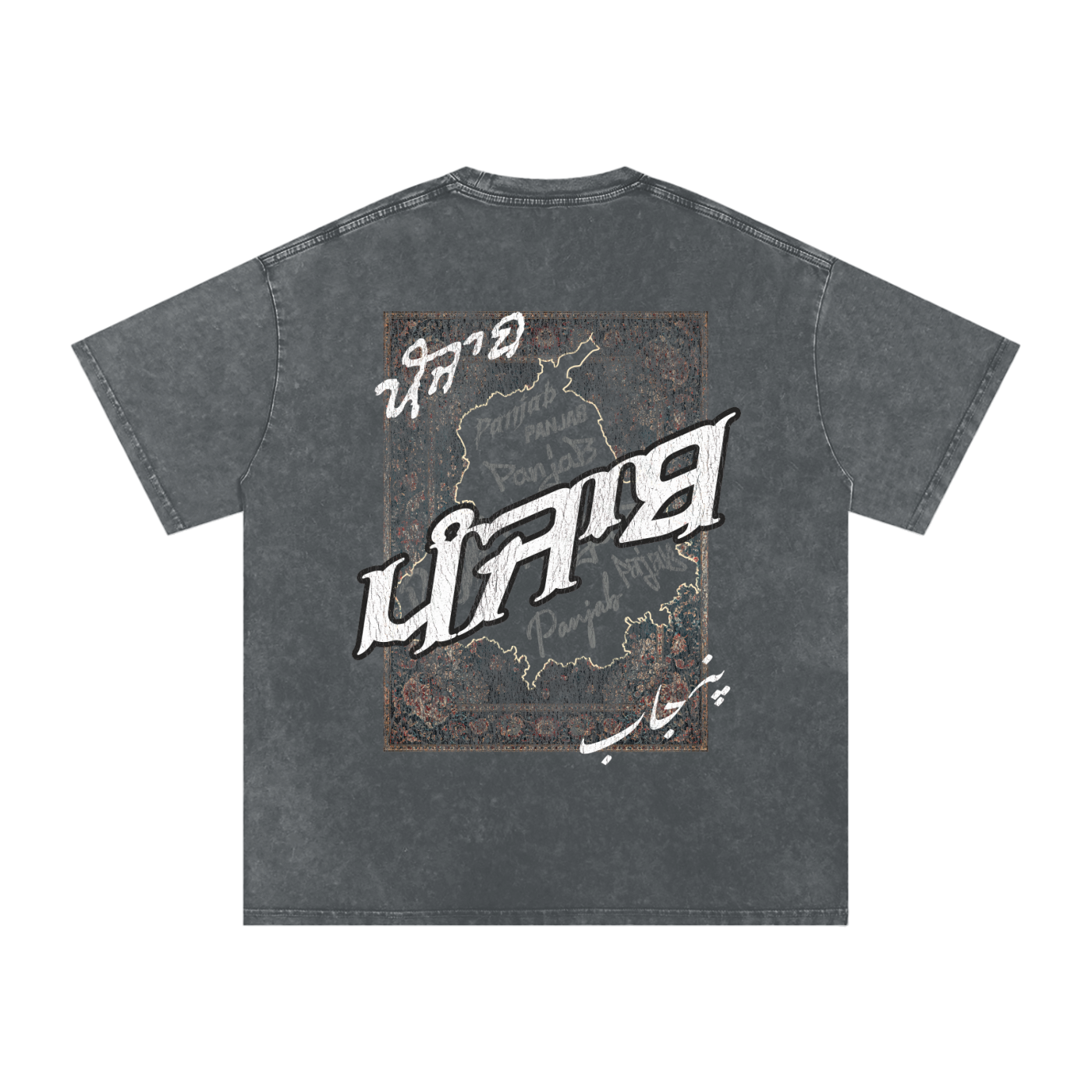 Panjab Tapestry Distressed X Risen Retro Washed Oversized T-Shirt