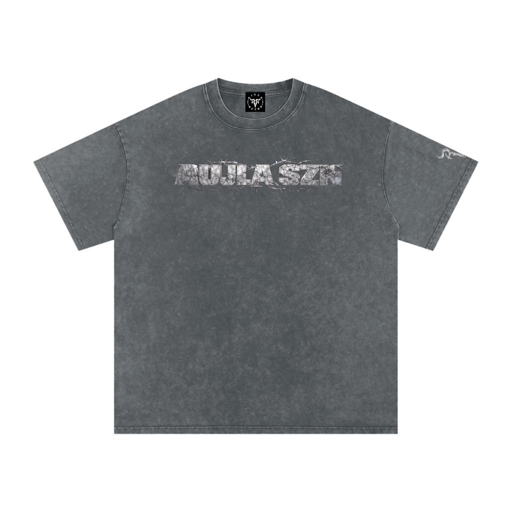 AUJLA SZN CSTM DSGNR Snow Washed Oversized Cotton T-Shirt