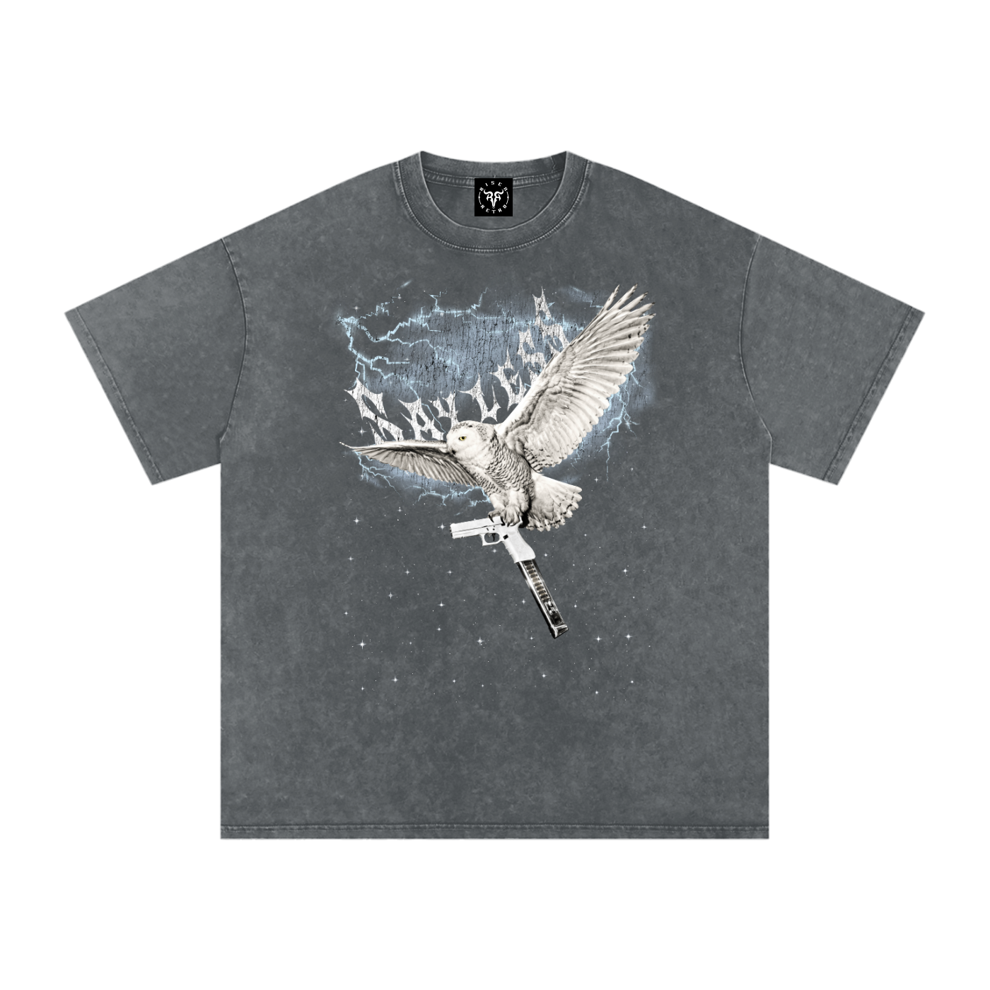SAYLESS  X Risen Retro Snow Washed Oversized Cotton T-Shirt