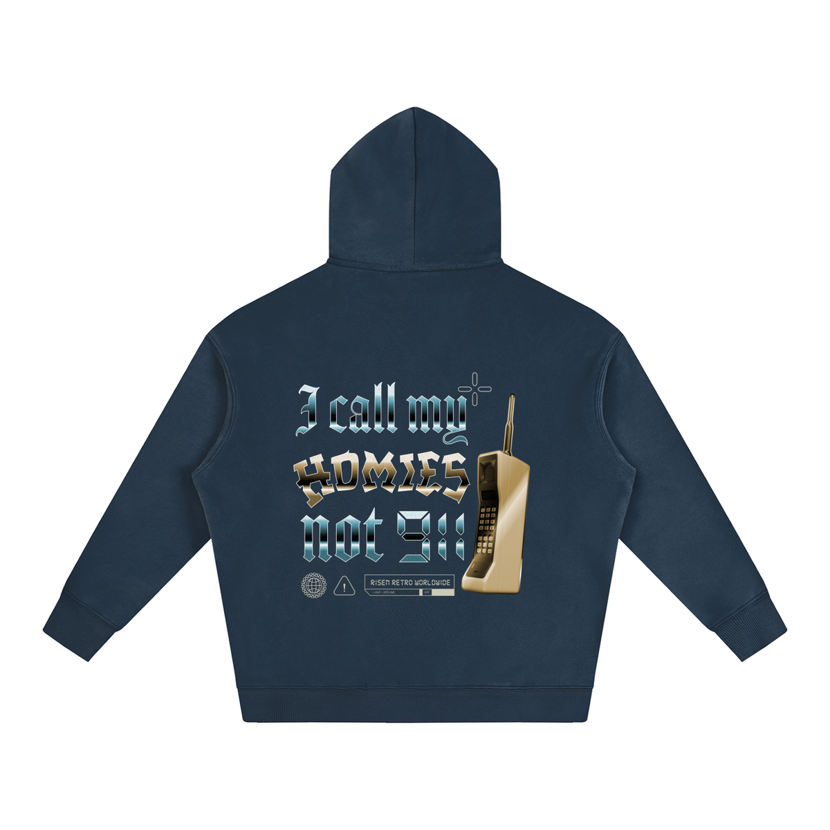 HOMIES 911 X RisenRetro Oversize Fleeced Hoodie