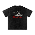 THE LAST RIDE X Risen Retro Snow Washed Oversized Cotton T-Shirt