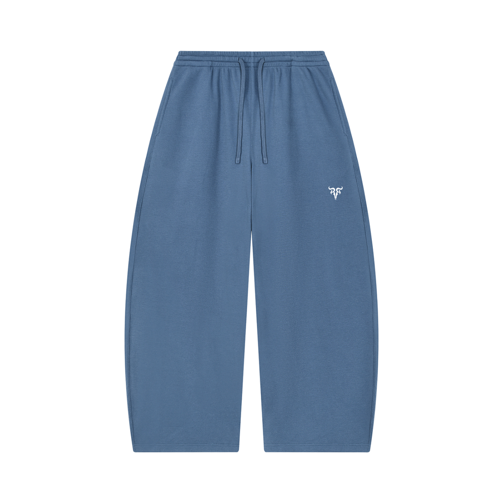 RISENRETRO x Unisex Waffle Barrel Leg Pants