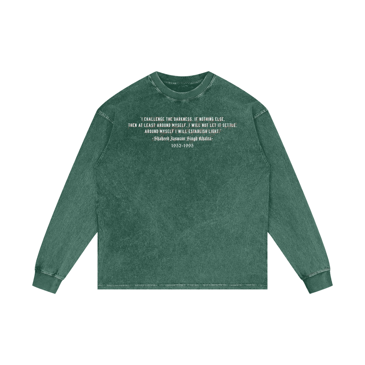 JASWANT SINGH KHALRA | RISENRETRO| Acid Wash Oversize Long Sleeve T-Shirt