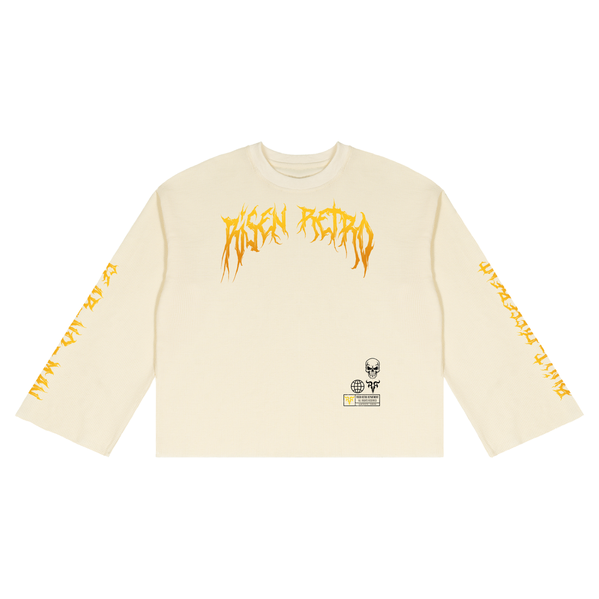 RAGE | RISEN RETRO | Unisex Waffle Raw Edge T-Shirt