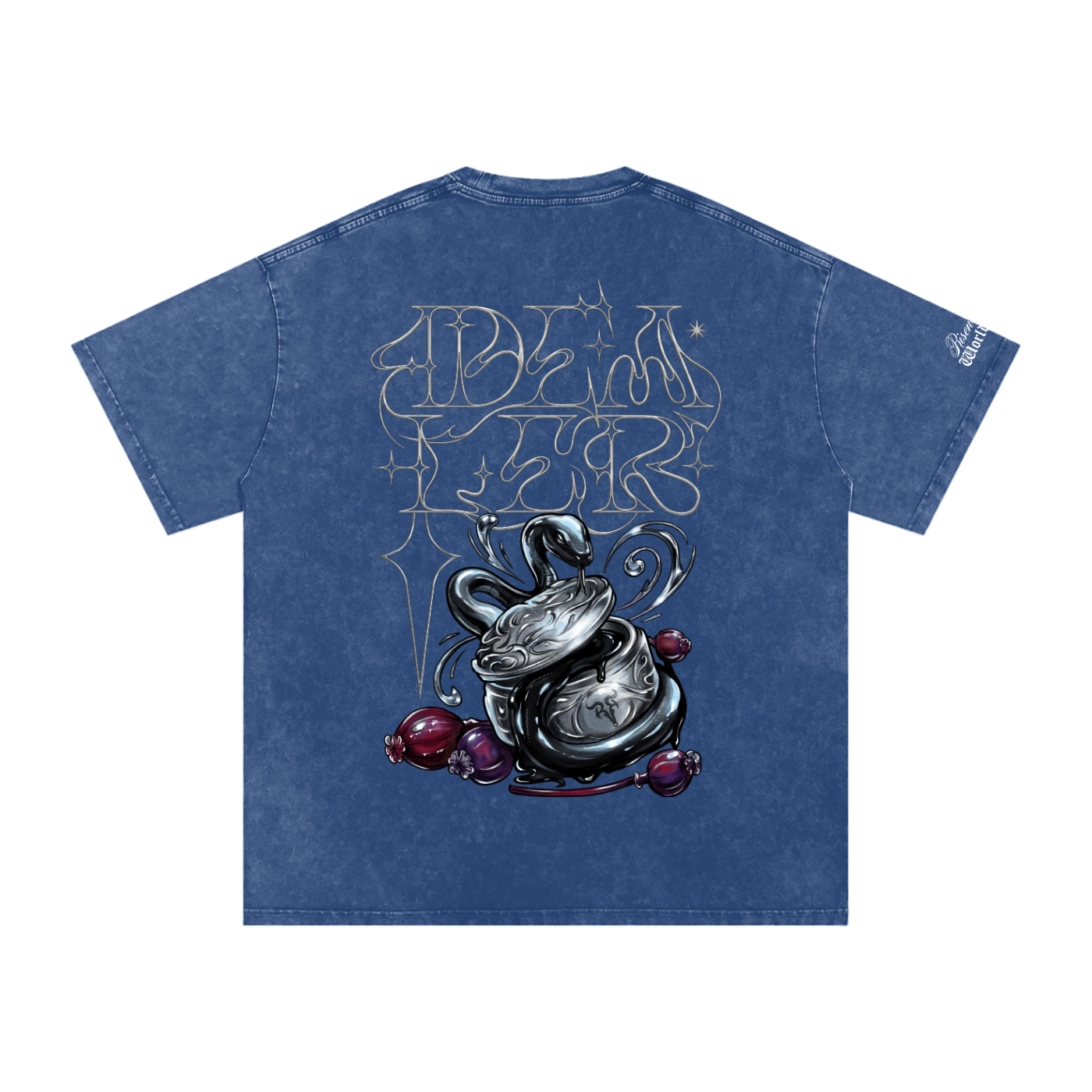 DEALER x RISEN RETRO Snow Washed Oversized Cotton T-Shirt
