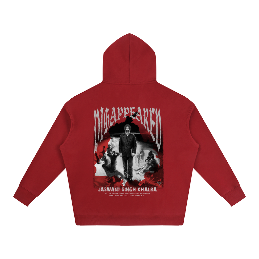 JASWANT SINGH KHALRA DISAPPEARED X RISEN RETRO Oversize Fleeced Hoodie