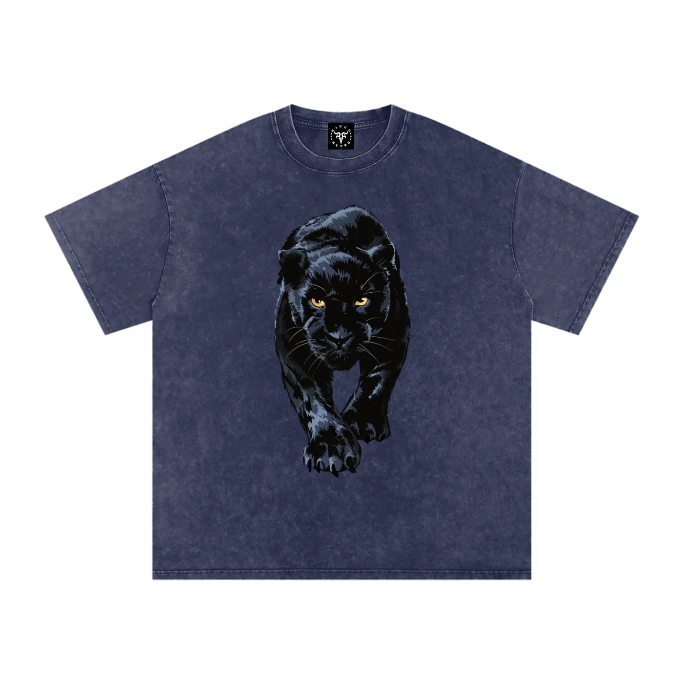 Panther Prowl Snow Washed Oversized Cotton T-Shirt