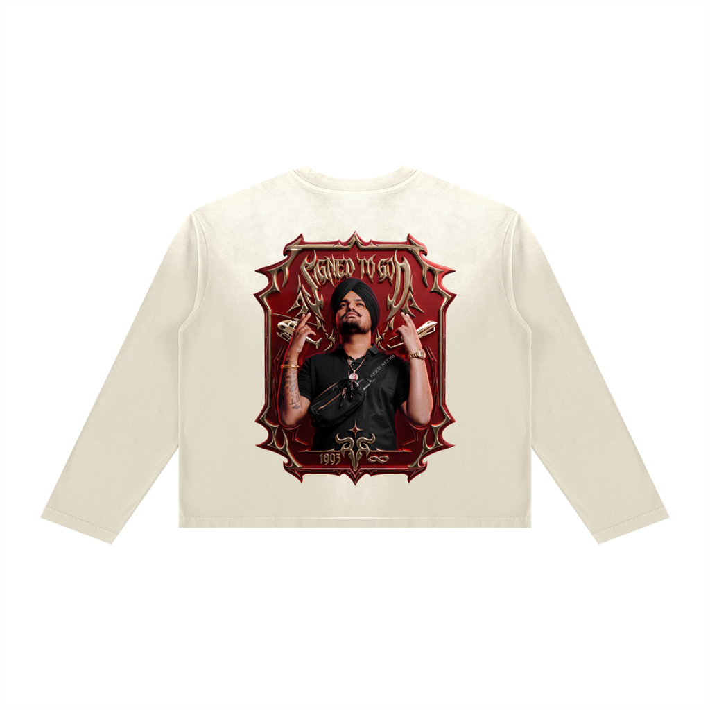 SIGNED TO GOD | SMW | RISENRETRO | Unisex Sunfade Boxy Long Sleeve T-Shirt