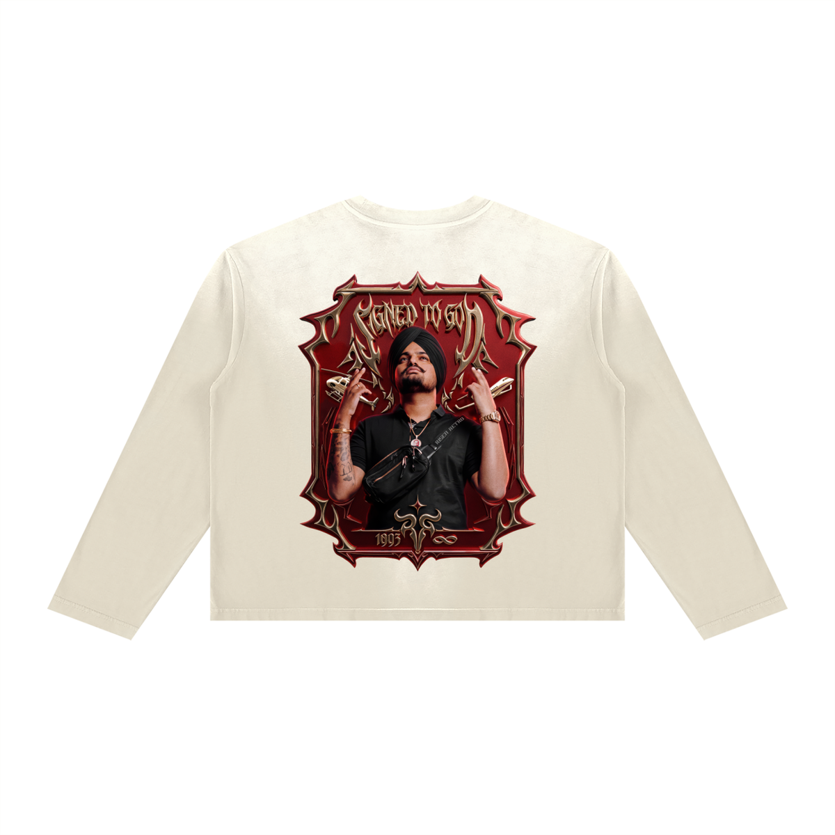 SIGNED TO GOD | SMW | RISENRETRO | Unisex Sunfade Boxy Long Sleeve T-Shirt