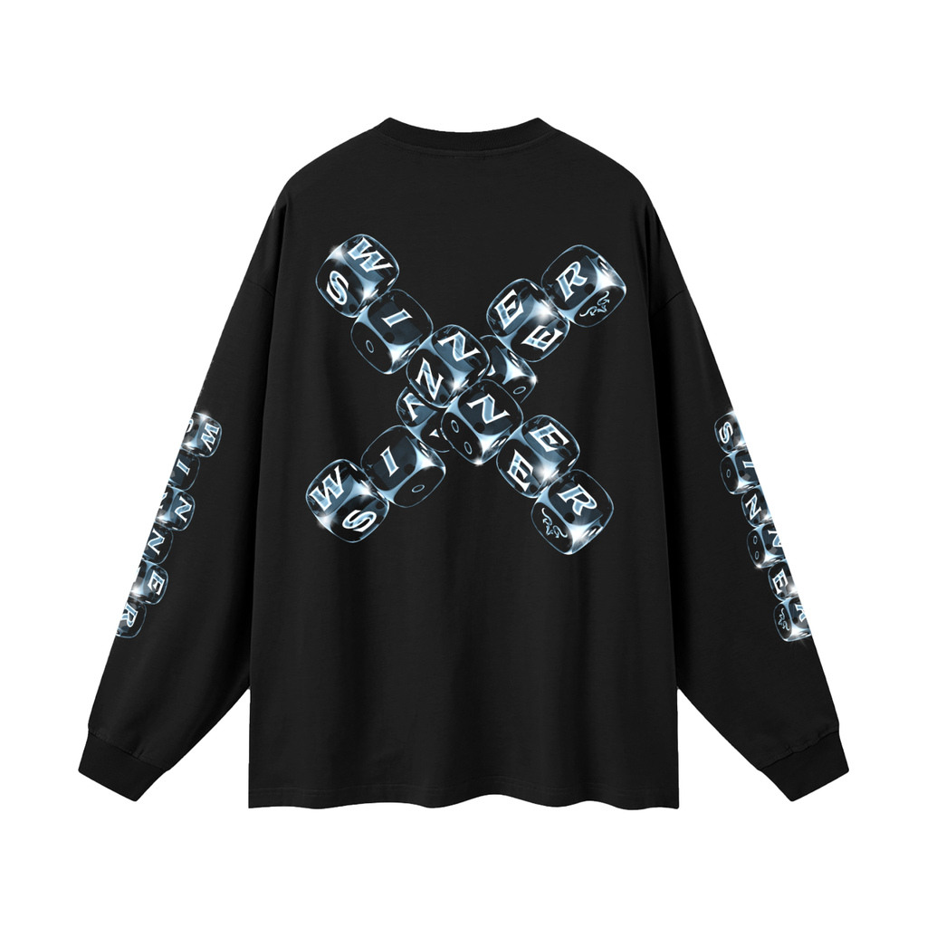 WINNER X SINNER X Risen Retro Oversized Unisex Long Sleeve T-Shirtr