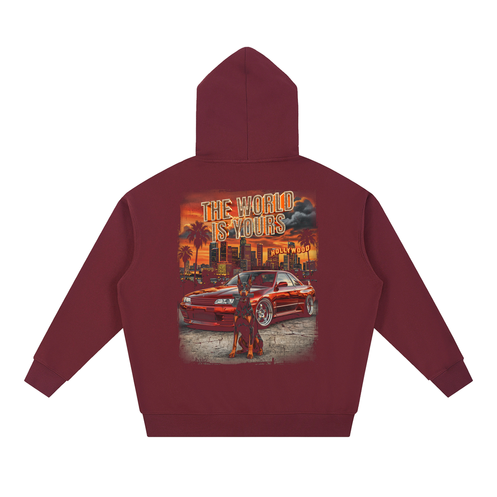 THE WORLD IS YOURS X RISENRETRO Essential Heavyweight Hoodie