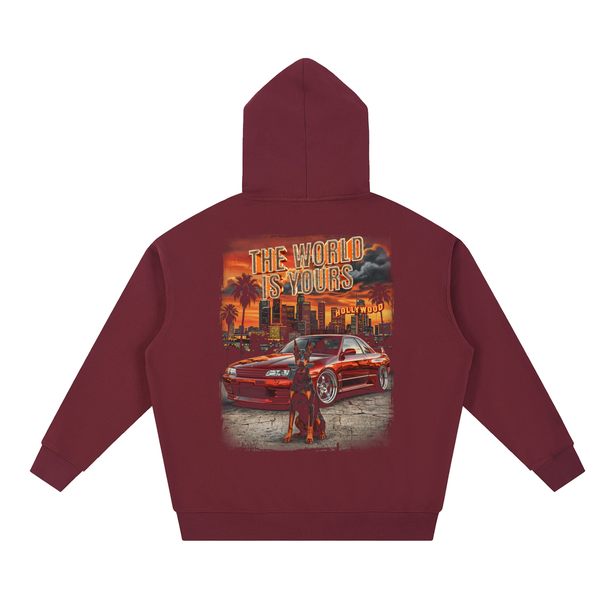 THE WORLD IS YOURS X RISENRETRO Essential Heavyweight Hoodie
