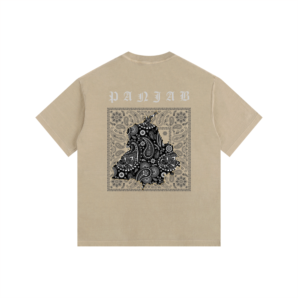 PANJAB X BANDANA PAISLEY Vintage Washed Oversized Cotton T-Shirt