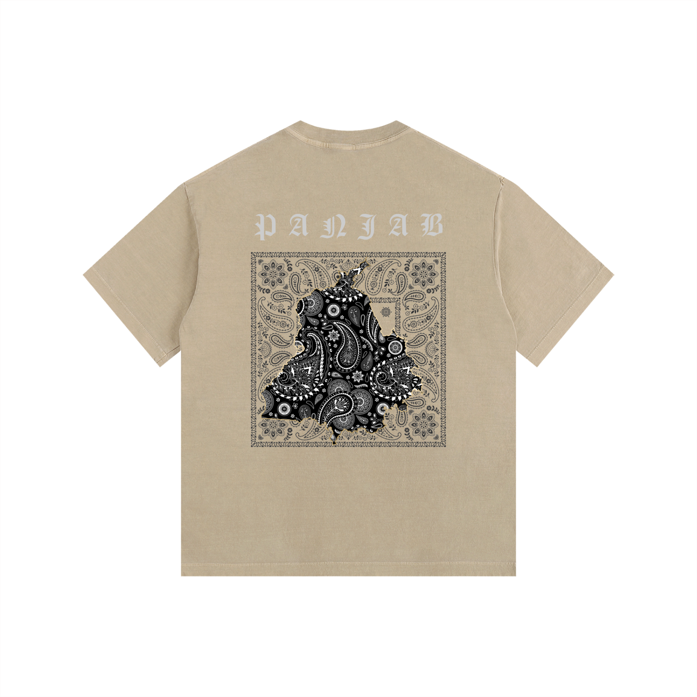 PANJAB X BANDANA PAISLEY Vintage Washed Oversized Cotton T-Shirt