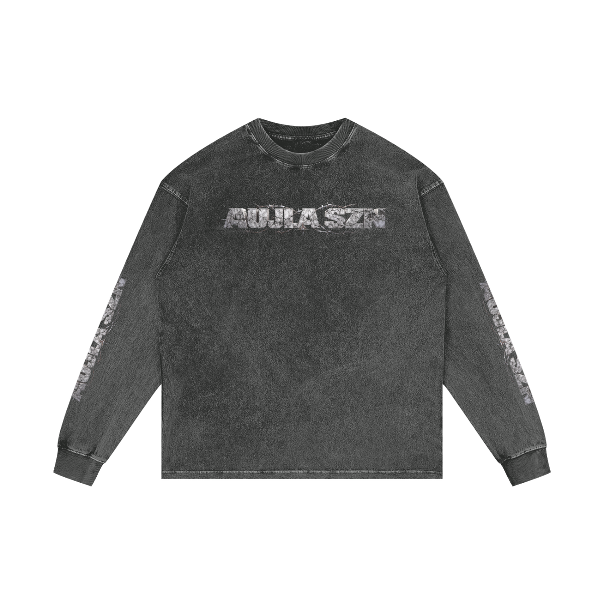 AUJLA SZN Acid Wash Oversize Long Sleeve T-Shirt