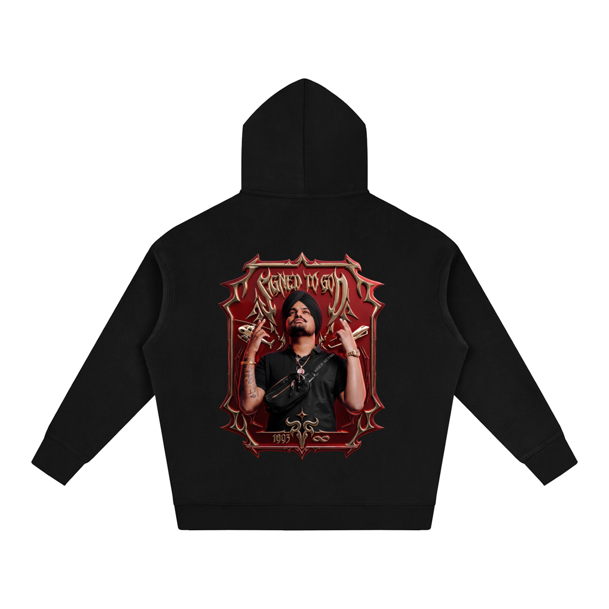 SAME BEEF Oversize Fleeced Hoodie