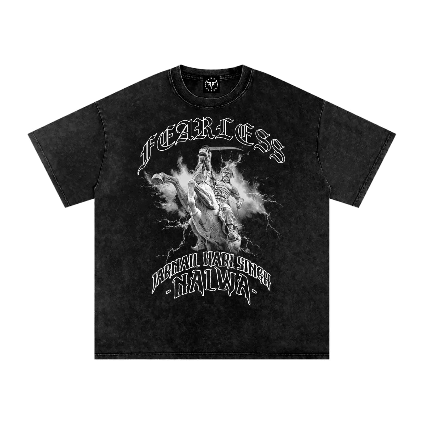 Fearless Jarnail hari Singh Nalwa Desaturated Washed Oversized T-Shirt X RisenRetro