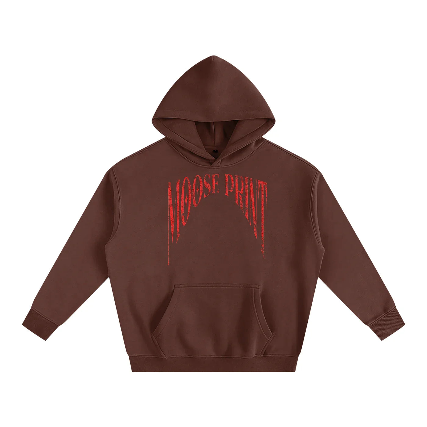 Sweat à capuche oversize en polaire à imprimé orignal