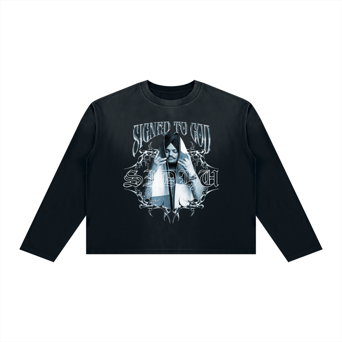 SIGNED TO GOD | Unisex Sunfade Boxy Long Sleeve T-Shirt | RISENRETRO | SMW
