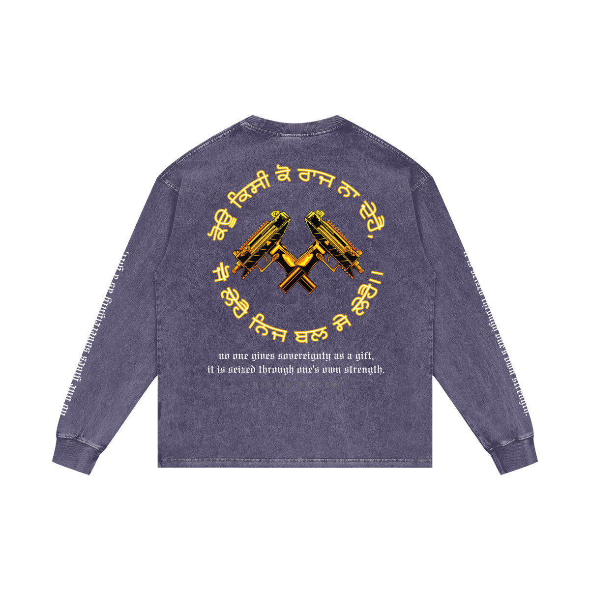 FORCE OF WILL 3 | RISENRETRO | Acid Wash Oversize Long Sleeve T-Shirt