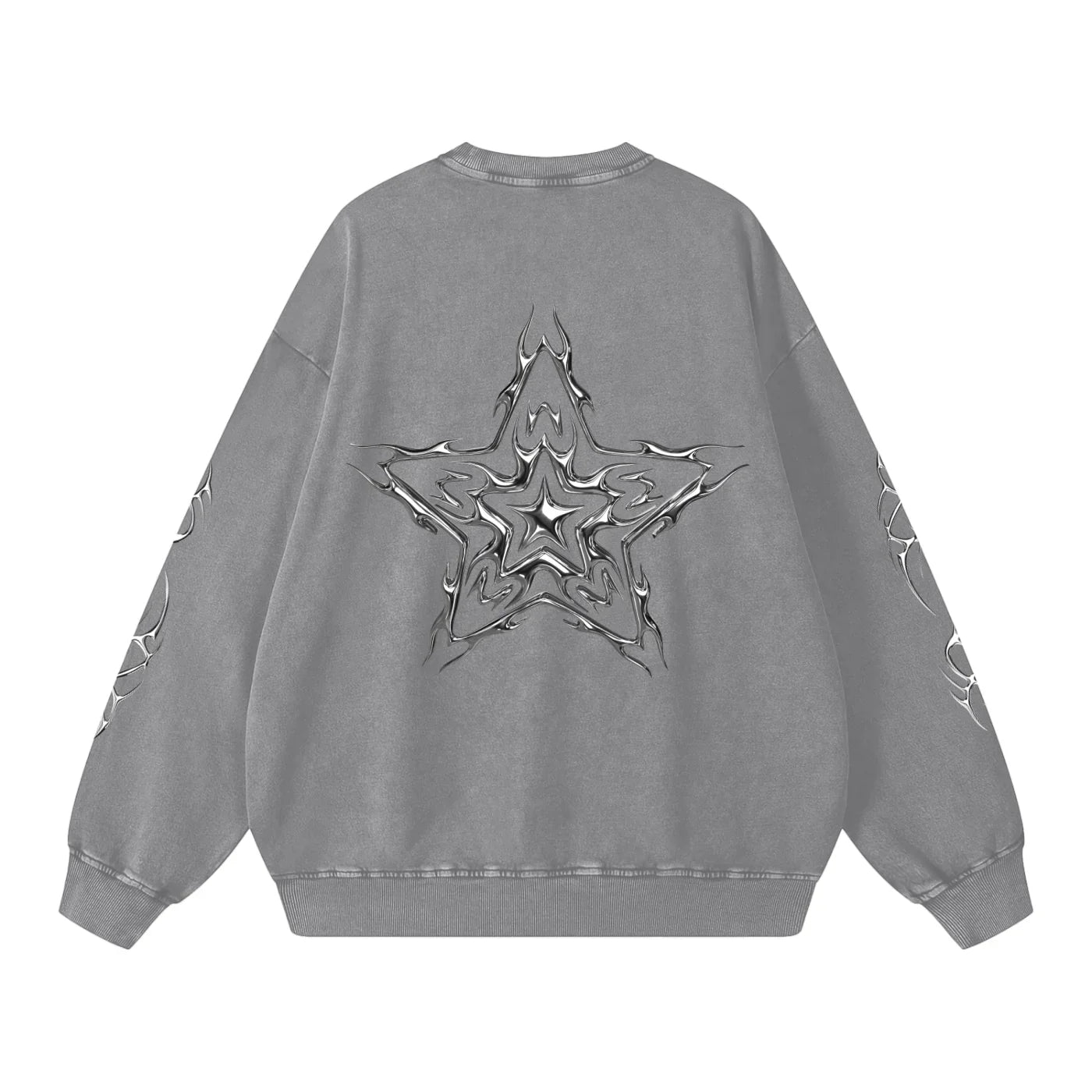 Sweat-shirt oversize délavé Liquid Metal Star