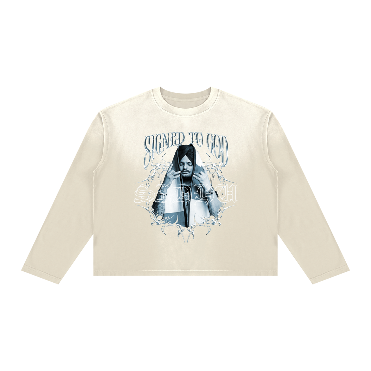 SIGNED TO GOD | Unisex Sunfade Boxy Long Sleeve T-Shirt | RISENRETRO | SMW