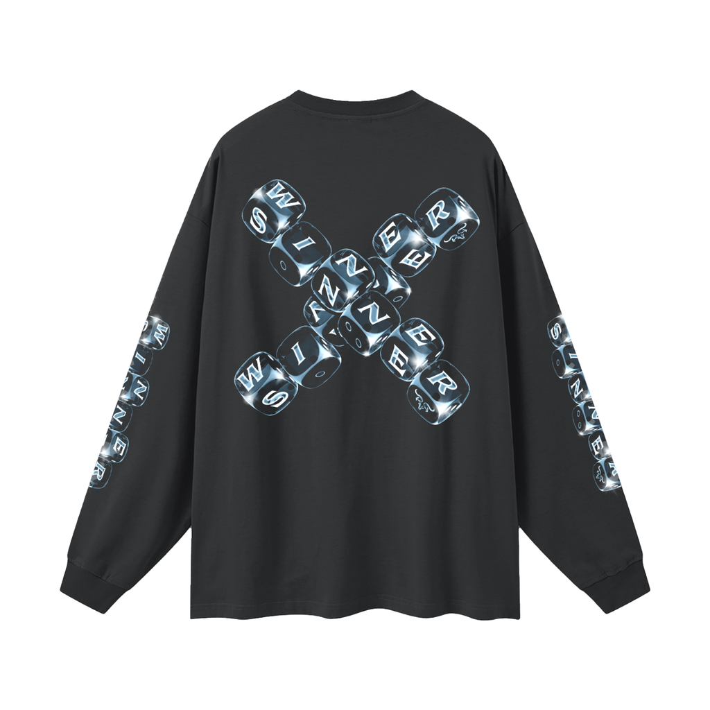 WINNER X SINNER X Risen Retro Oversized Unisex Long Sleeve T-Shirtr