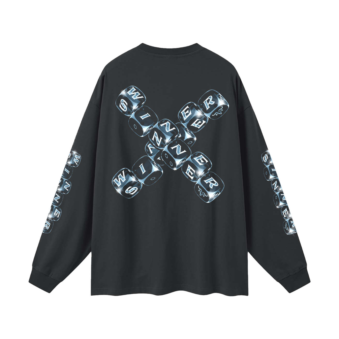 WINNER X SINNER X Risen Retro Oversized Unisex Long Sleeve T-Shirtr