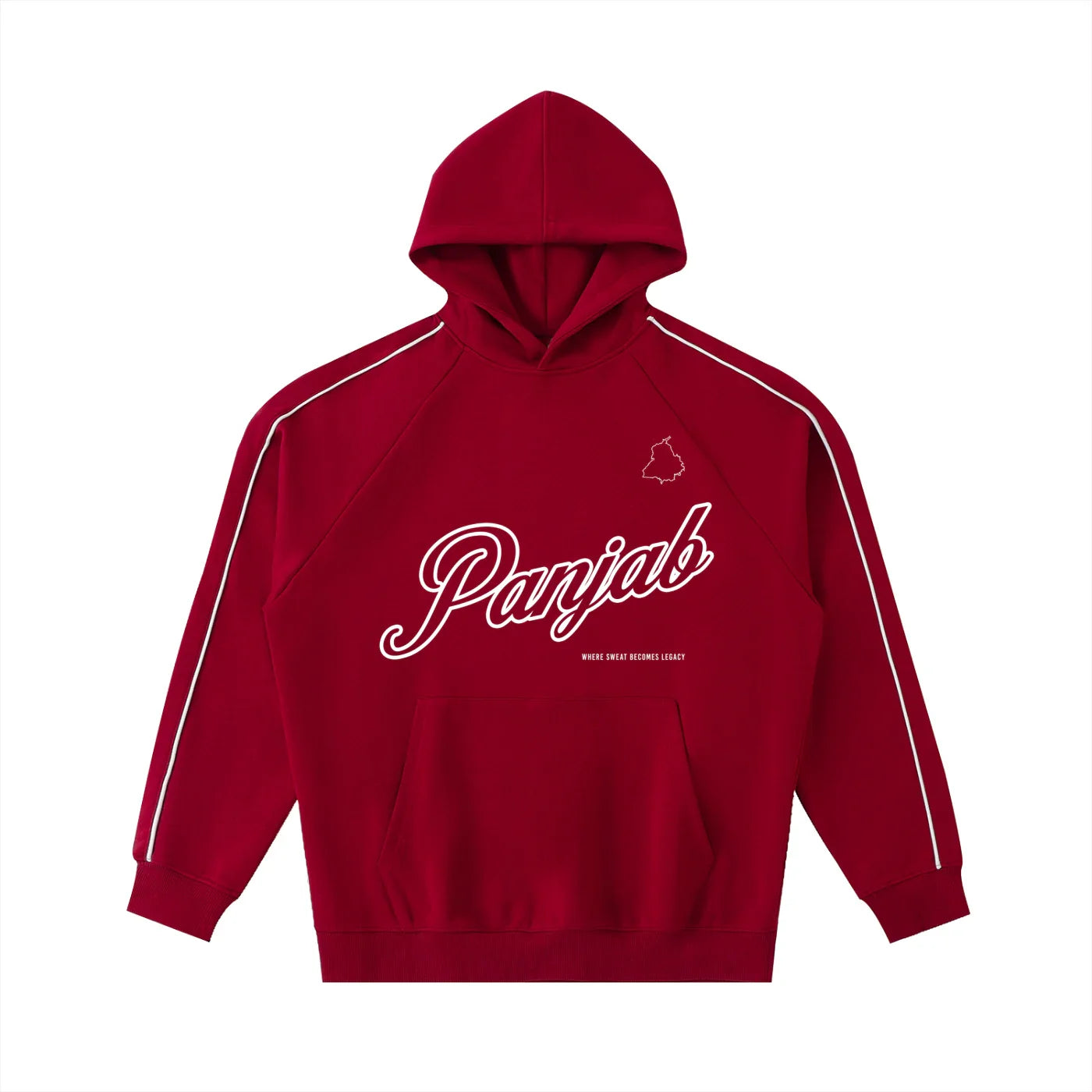 Panjab Legacy X Risen Retro Contrast Piping Raglan Hoodie