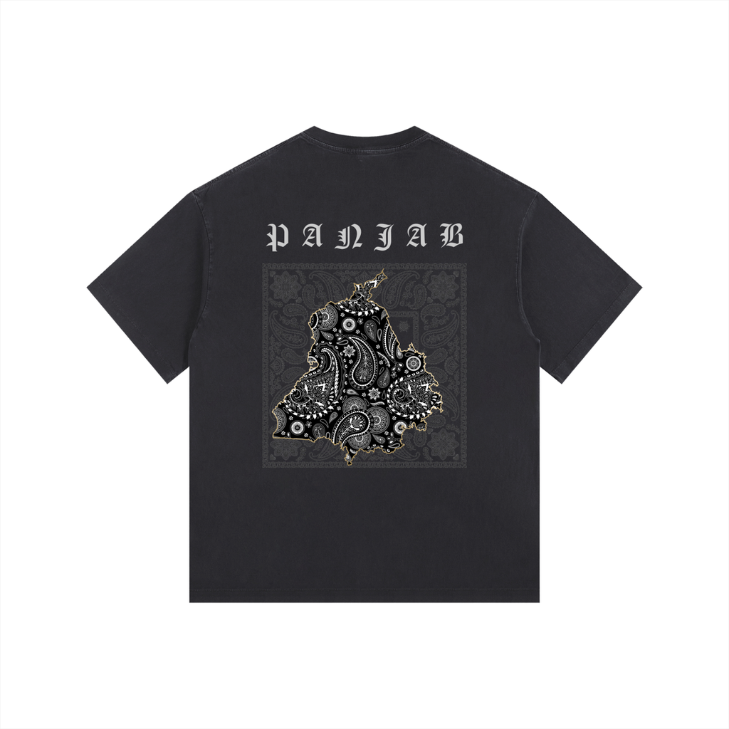 PANJAB X BANDANA PAISLEY Vintage Washed Oversized Cotton T-Shirt