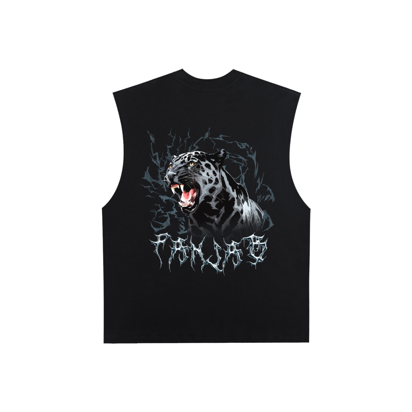 PANJAB Y2K PANTHER x Risen Retro Raw Edge Cotton Tank Top