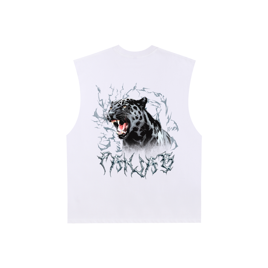 PANJAB Y2K PANTHER x Risen Retro Raw Edge Cotton Tank Top