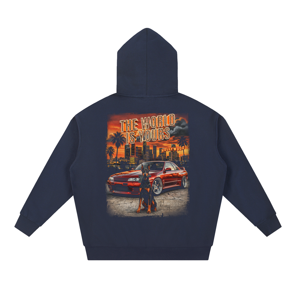 THE WORLD IS YOURS X RISENRETRO Essential Heavyweight Hoodie