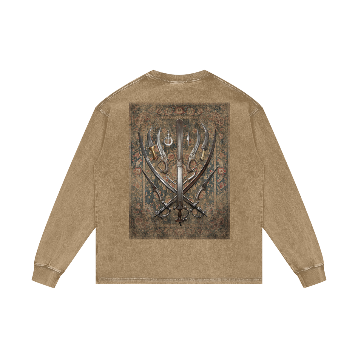 THE KHALSA SPIRIT V2 | RISENRETRO | Acid Wash Oversize Long Sleeve T-Shirt