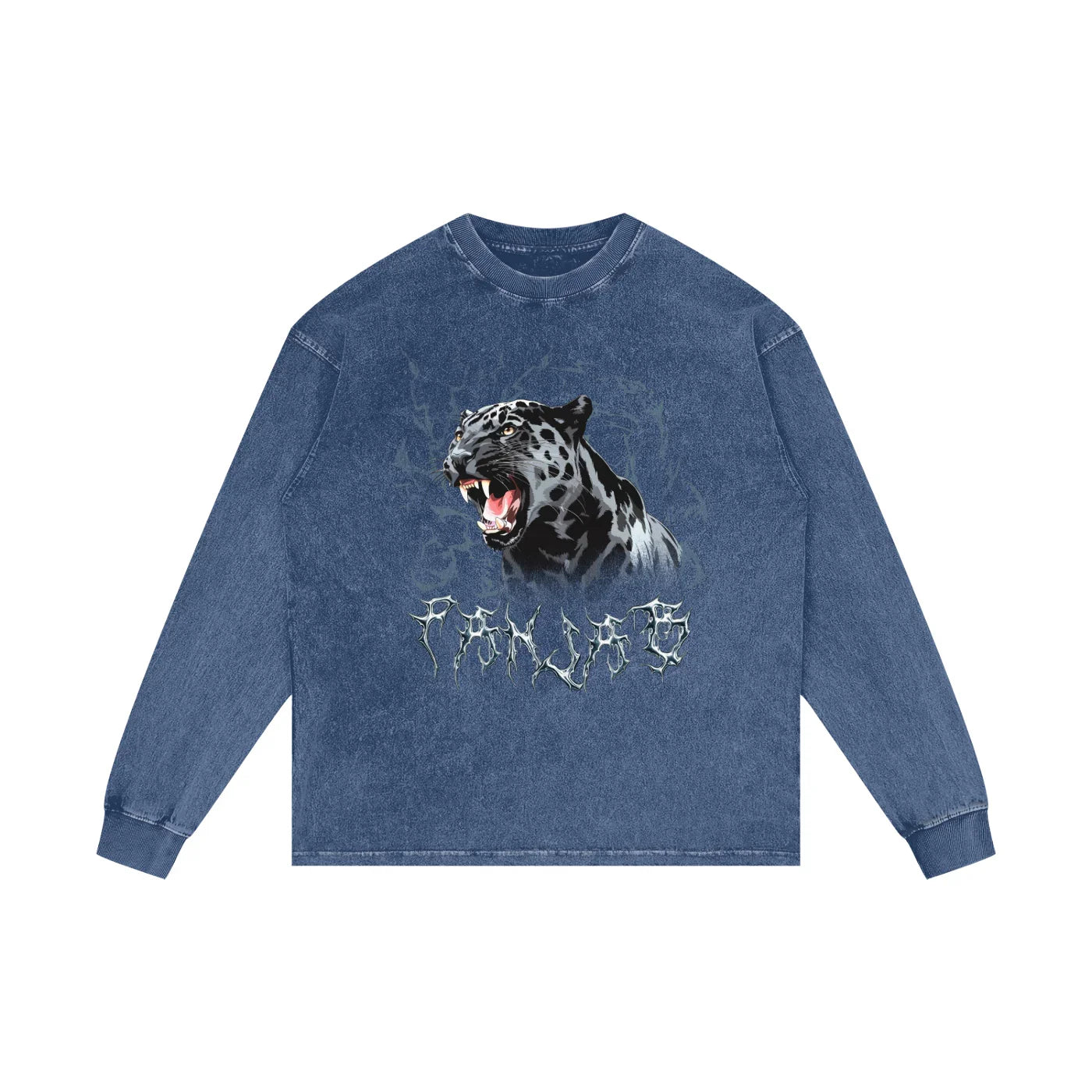 Panjab Panther Y2K X RisenRetro Acid Wash Oversize Long Sleeve T-Shirt