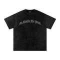 In Hustle We Trust Snow X RisenRetro Washed Oversized Cotton T-Shirt