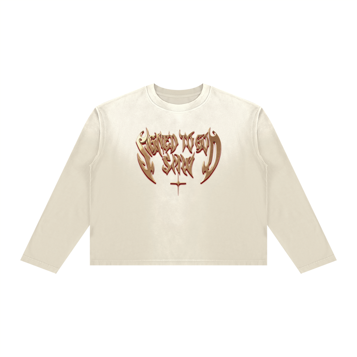 SIGNED TO GOD | SMW | RISENRETRO | Unisex Sunfade Boxy Long Sleeve T-Shirt